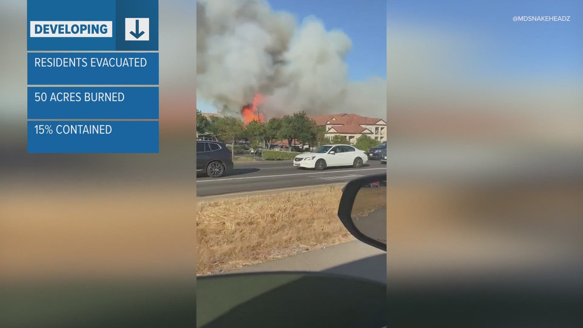 Crews are still battling a major brush fire in Cedar Park, north of Austin.