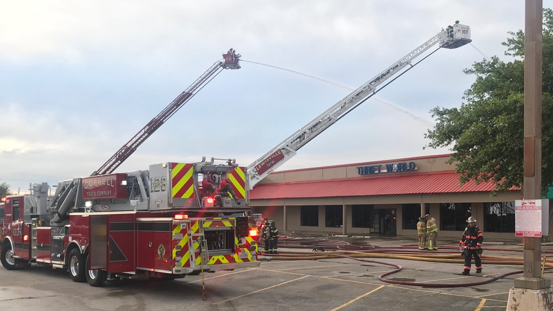 Fire destroys Lewisville thrift store