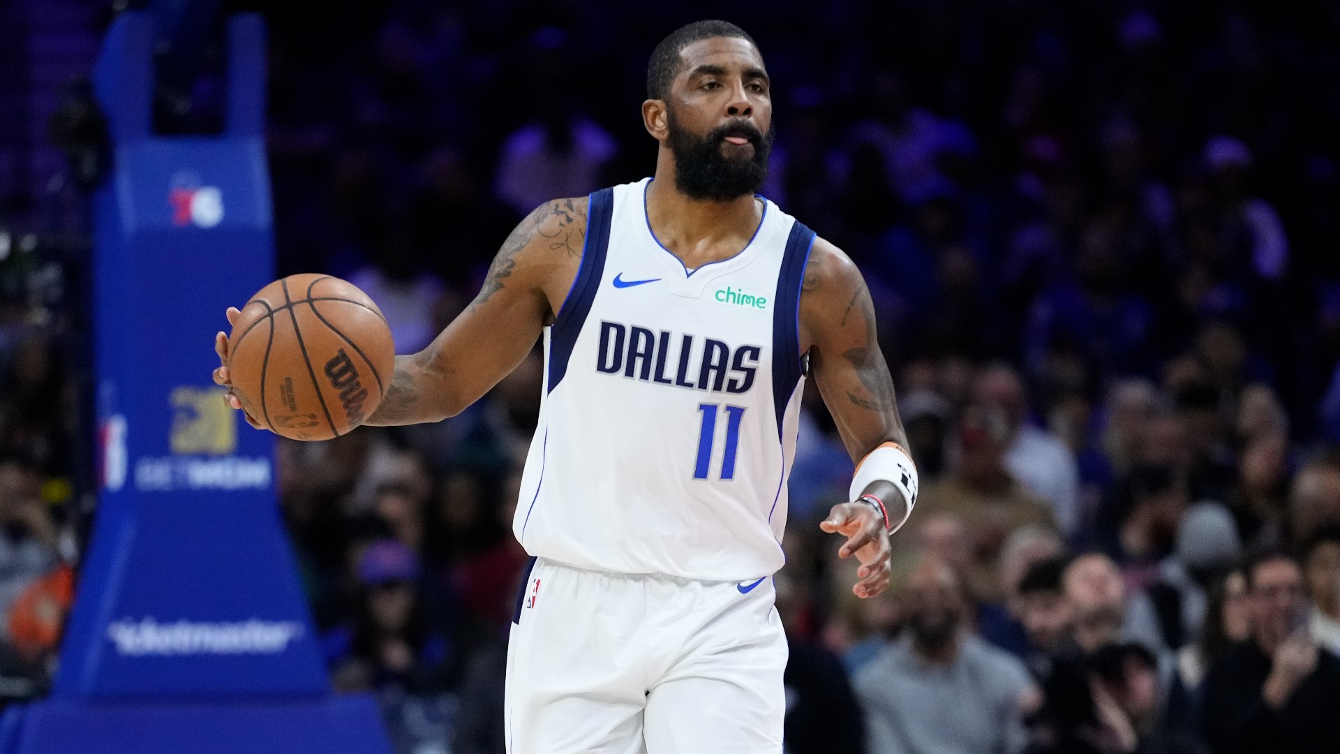 Kyrie Irving scored 36 points in a dazzling return to Brooklyn exactly one year after he was traded to Dallas, leading the Mavs to a 119-107 victory over the Nets.