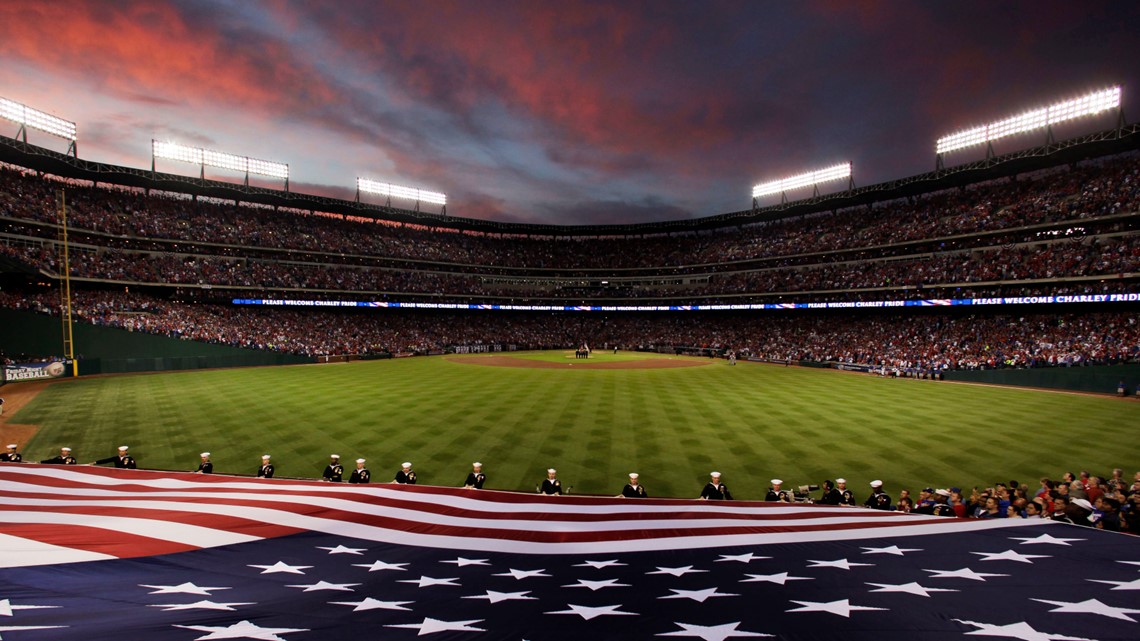 The new Texas Rangers stadium is completely air-conditioned with