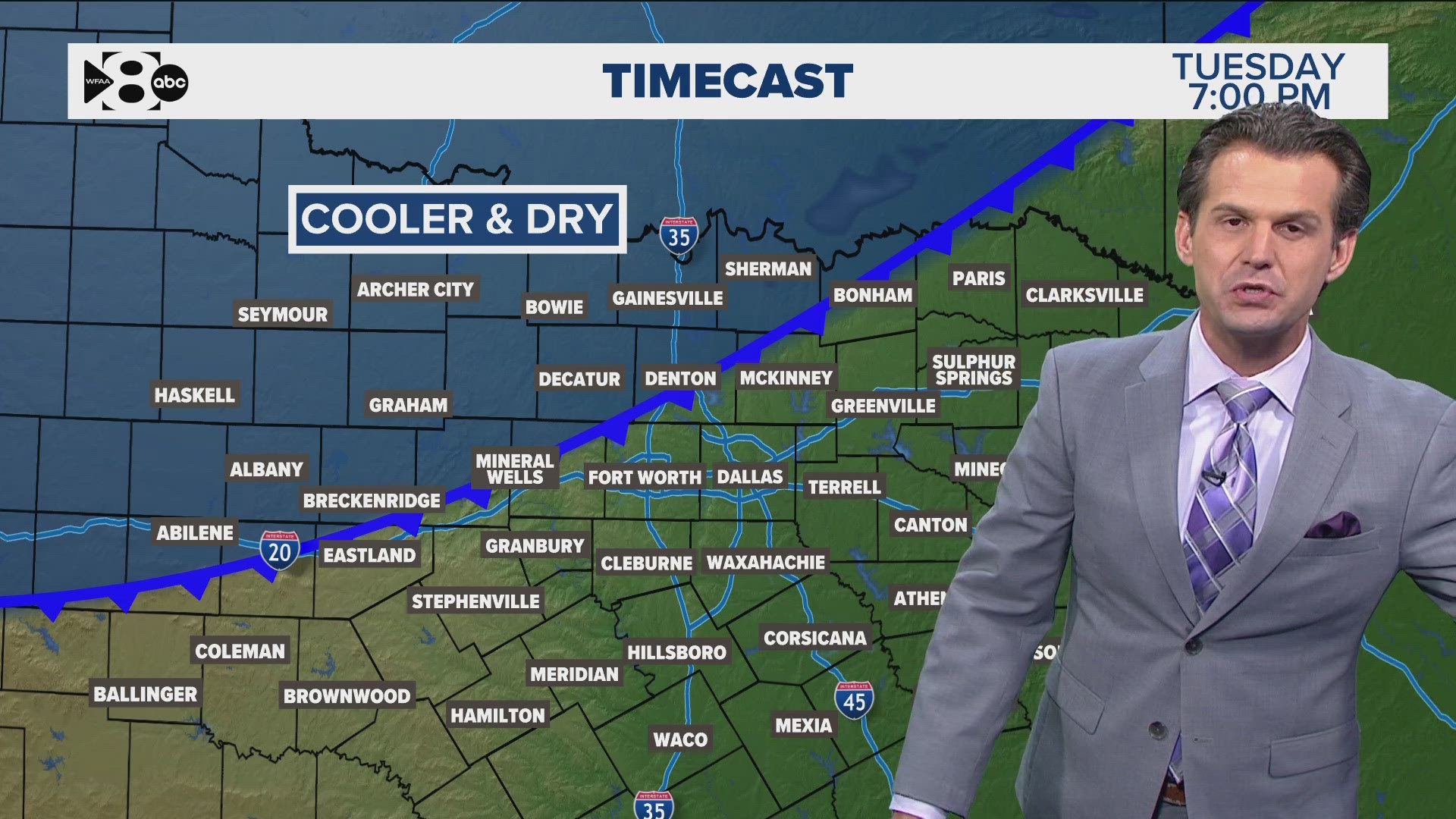 Temperatures are expected to drop into the 40s Tuesday night.