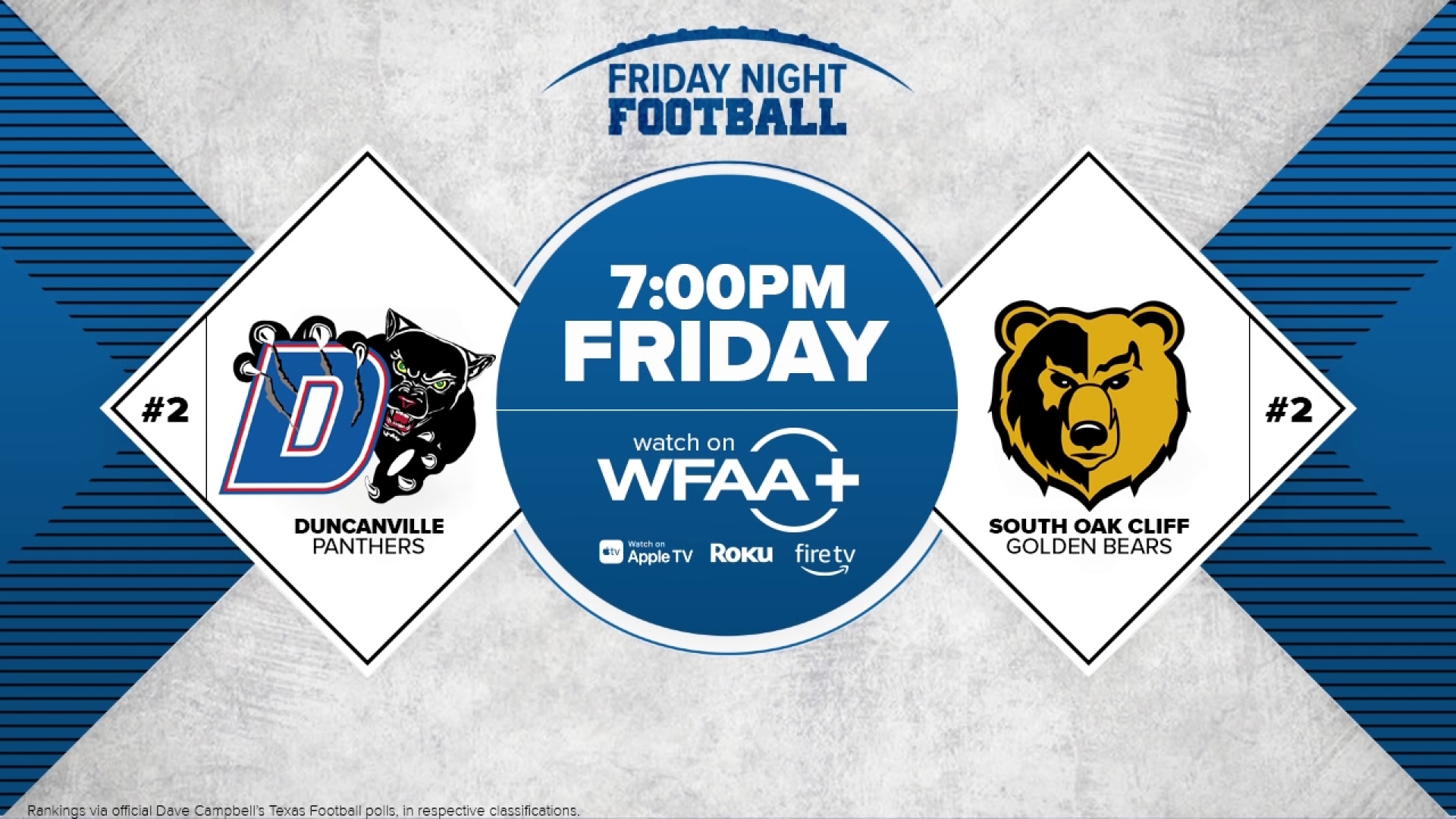 Two of the best football programs in all of Texas high school football square off on Friday night  in a massive non-district test.