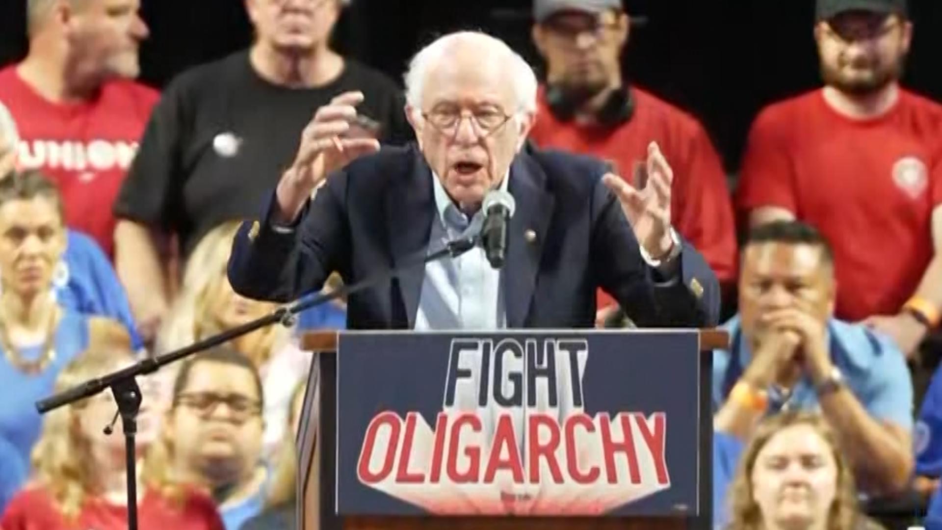 Sen. Bernie Sanders spoke about the US attacks on Iranian nuclear facilities at a 'Fight Oligarchy' event in Fort Worth, Texas.