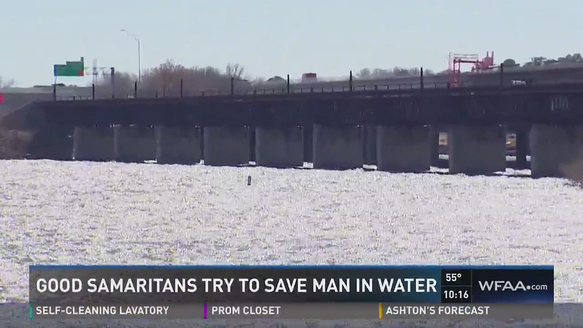 Good Samaritans jump from bridge to save man in water | wfaa.com