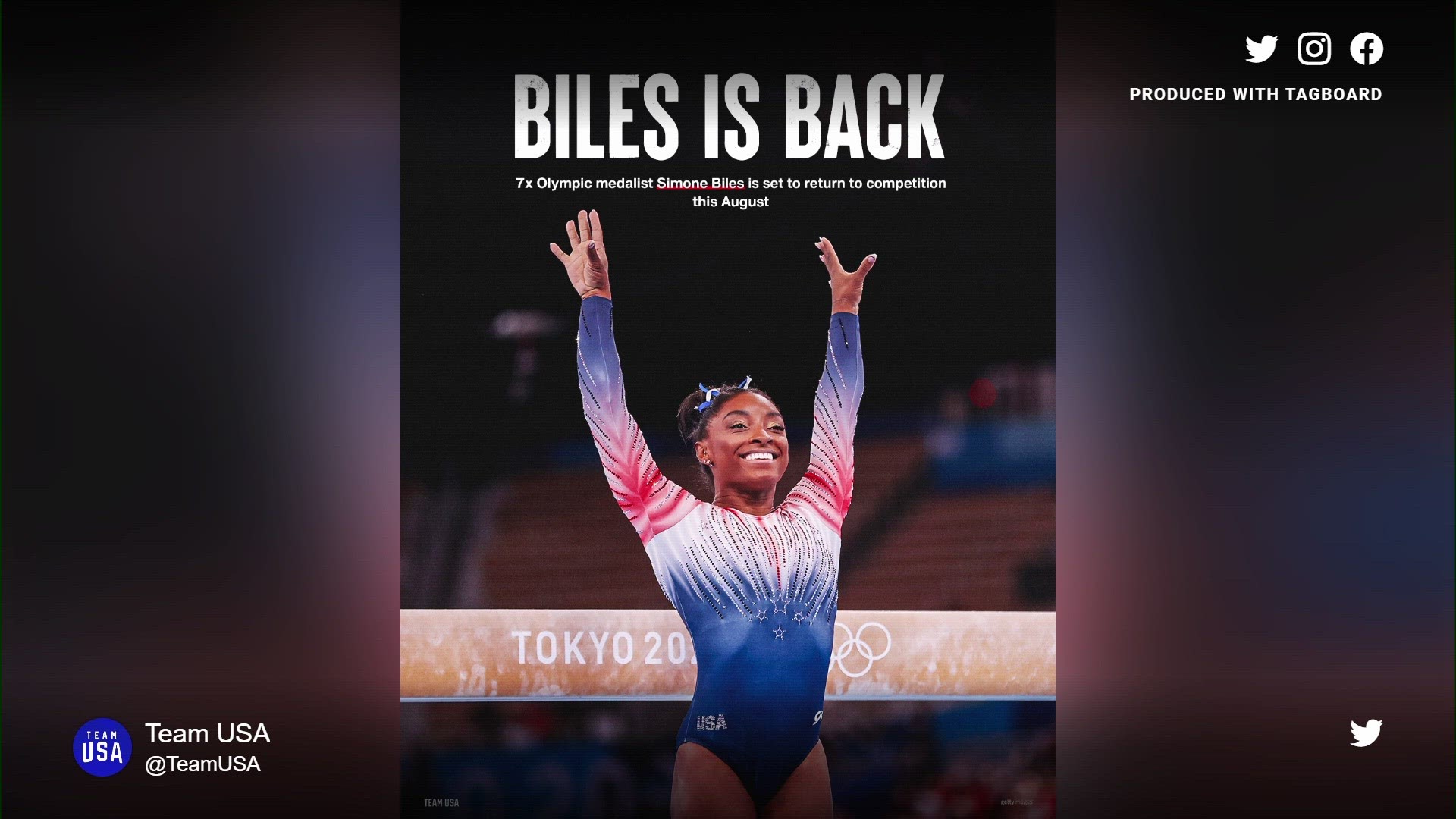 Simone Biles return to gymnastics competition announced