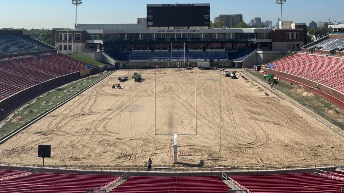 SMU replacing turf field with natural grass in Ford Stadium | wfaa.com