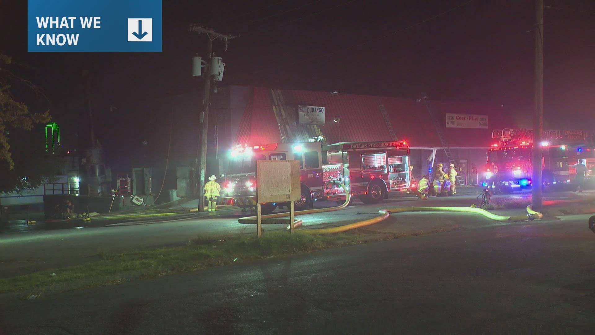 The fire began at Durango clothing store in Dallas.