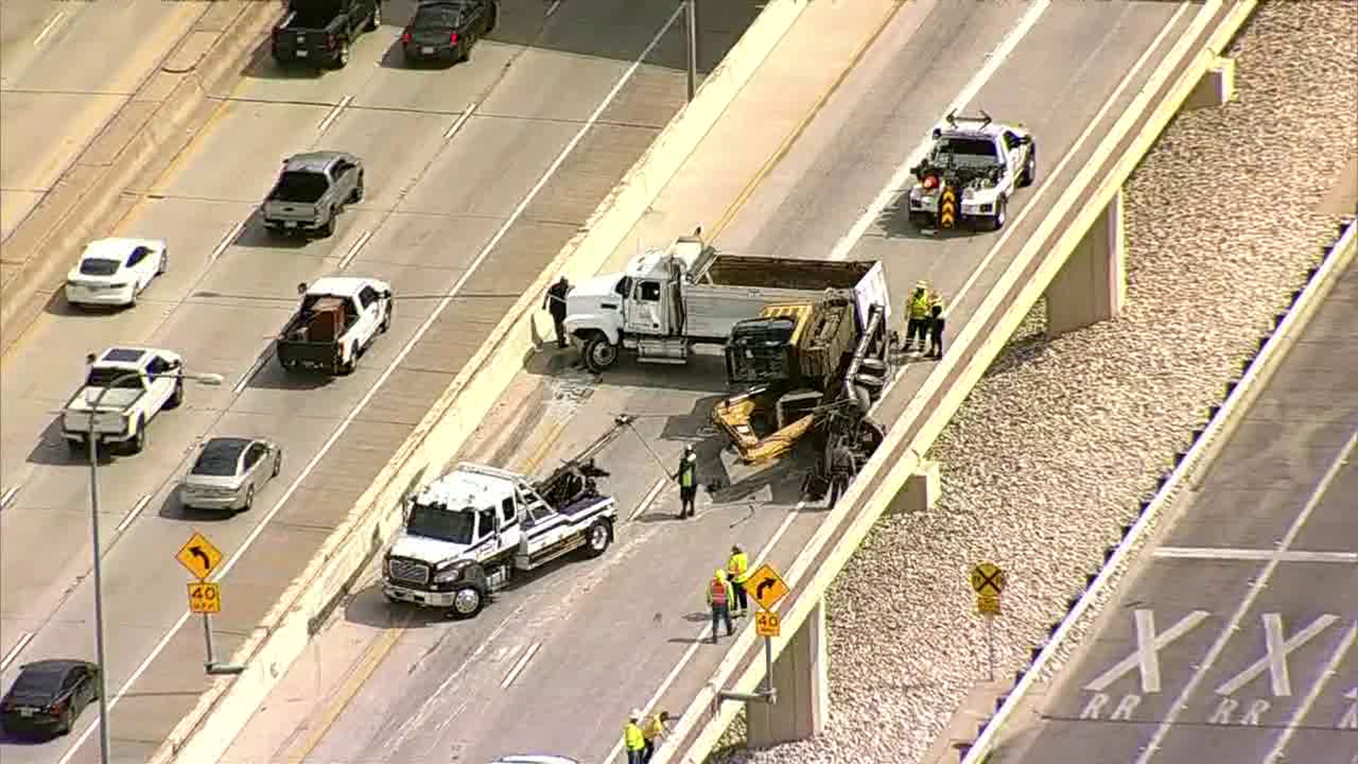 Dallas North Tollway and Bush Turnpike traffic backup