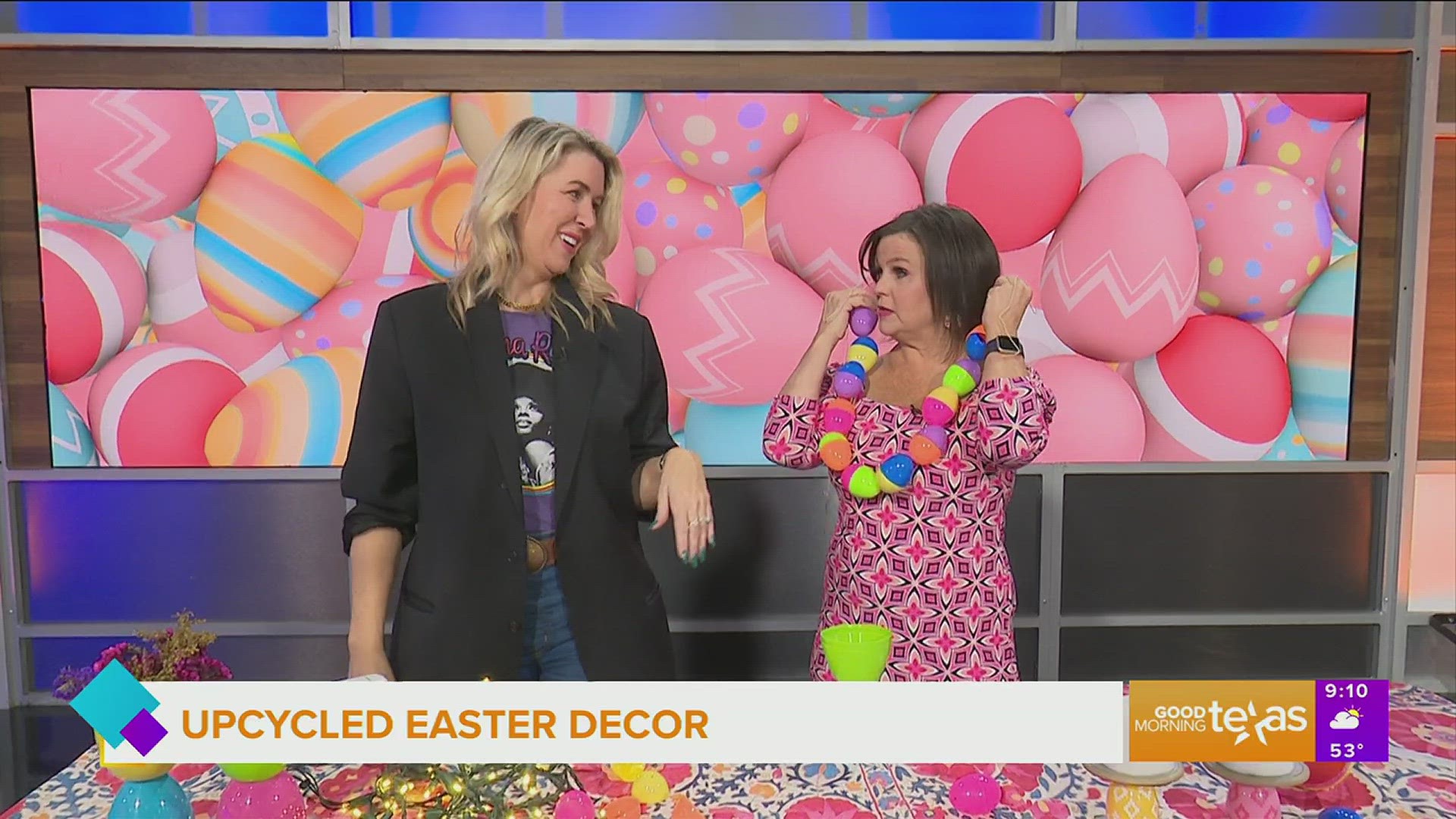 Sarah Teresinski shows us new ways to upcycle plastic Easter eggs. Go to @redeux_style on social media platforms for more ideas.