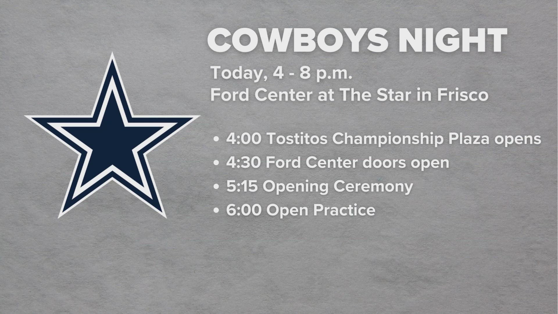 Dallas Cowboys practice open to the public