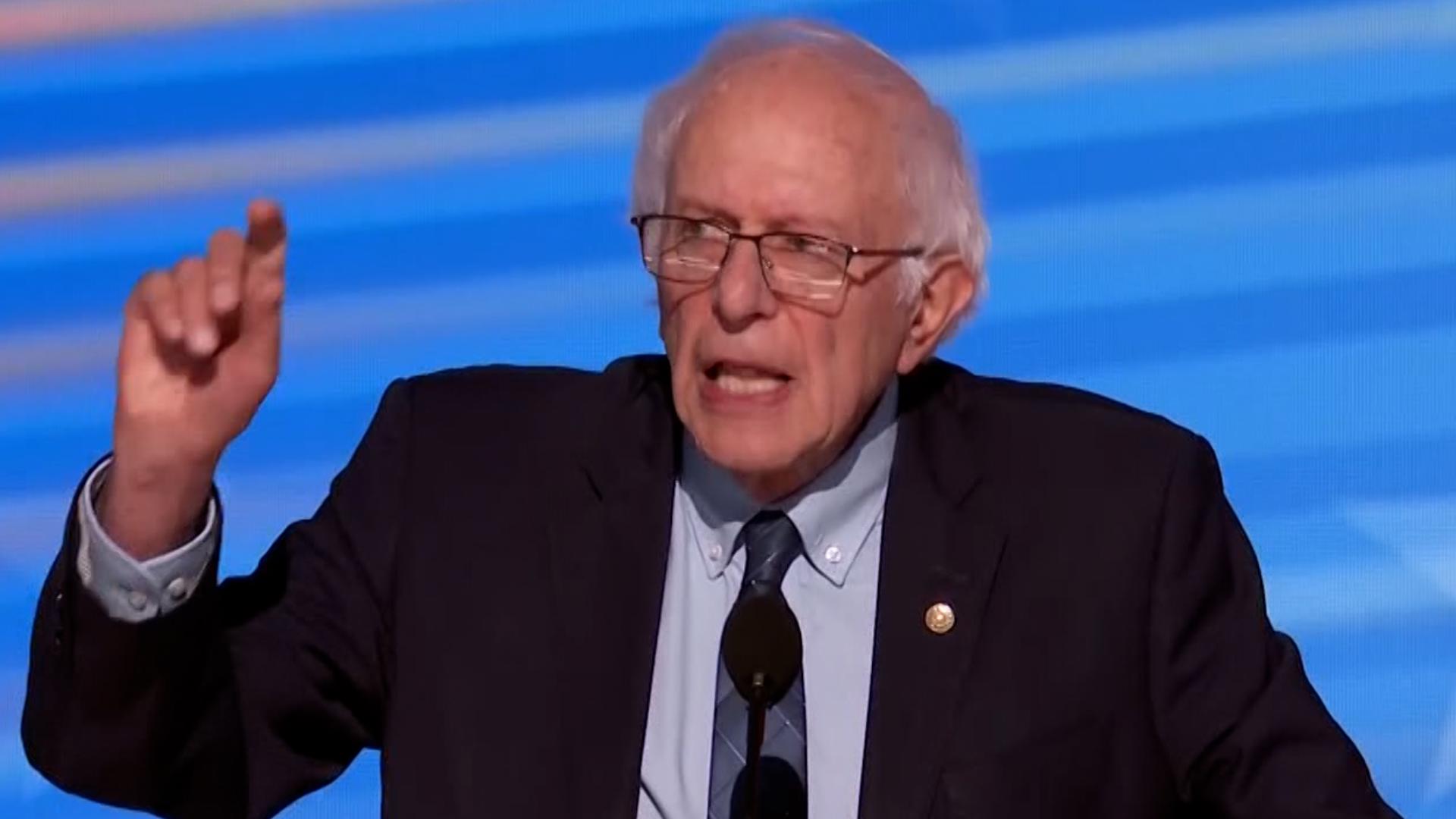 Sen. Bernie Sanders delivered a full speech on day two of the 2024 Democratic National Convention in Chicago, Illinois.