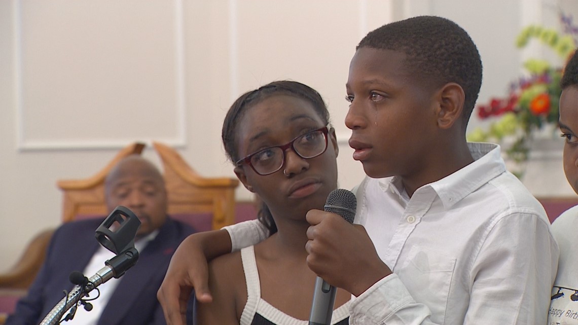 Friends, family tearfully say goodbye to 13-year-old boy killed by ...