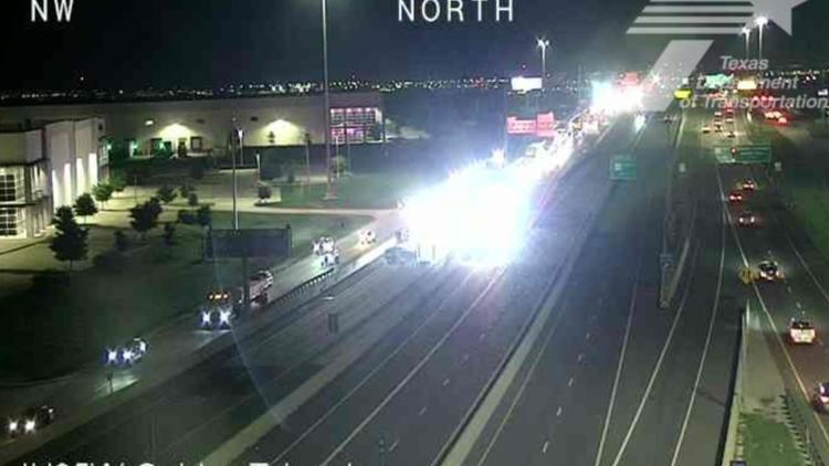 Crash involving motorcyclist shut down southbound lanes of I-35W near ...