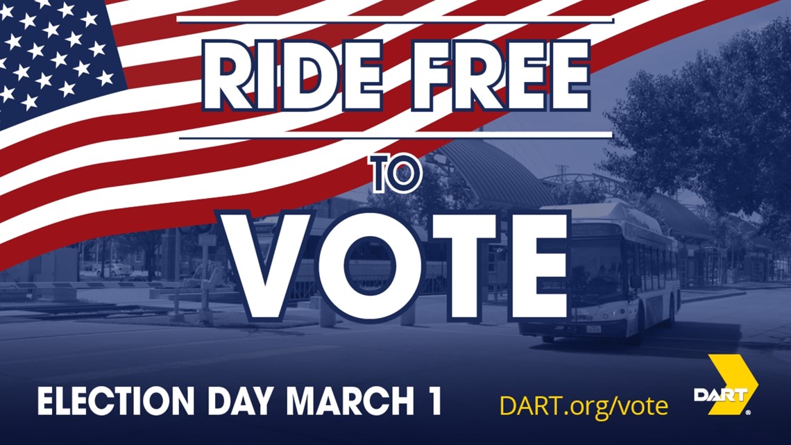 DART offering free rides to polls on March 1