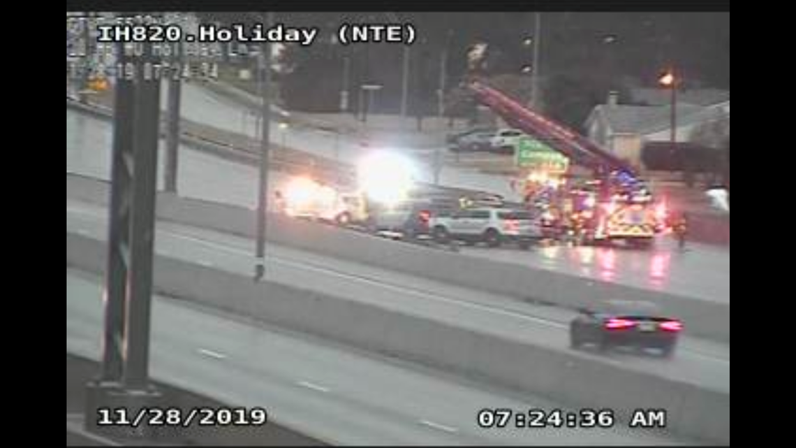 Wrong-way crash injures three, shuts down eastbound lanes of Loop 820 ...