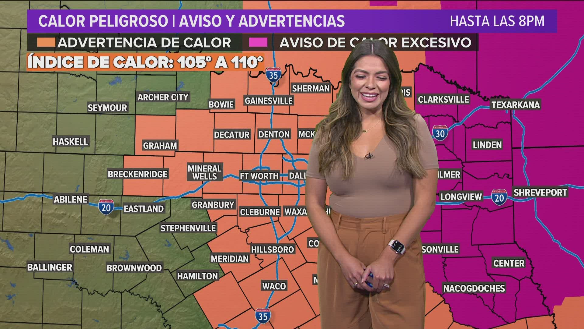 El Reporte del Tiempo en Dallas-Fort Worth: Calor peligroso continúa esta semana