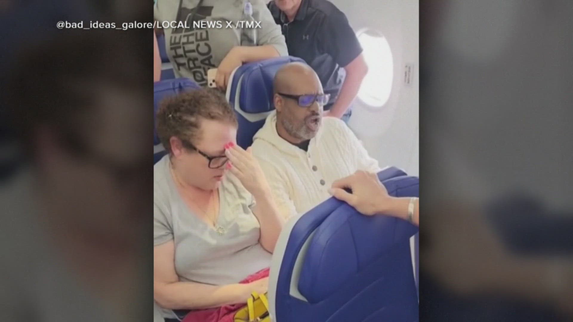 The passenger began shouting and arguing with flight attendants.