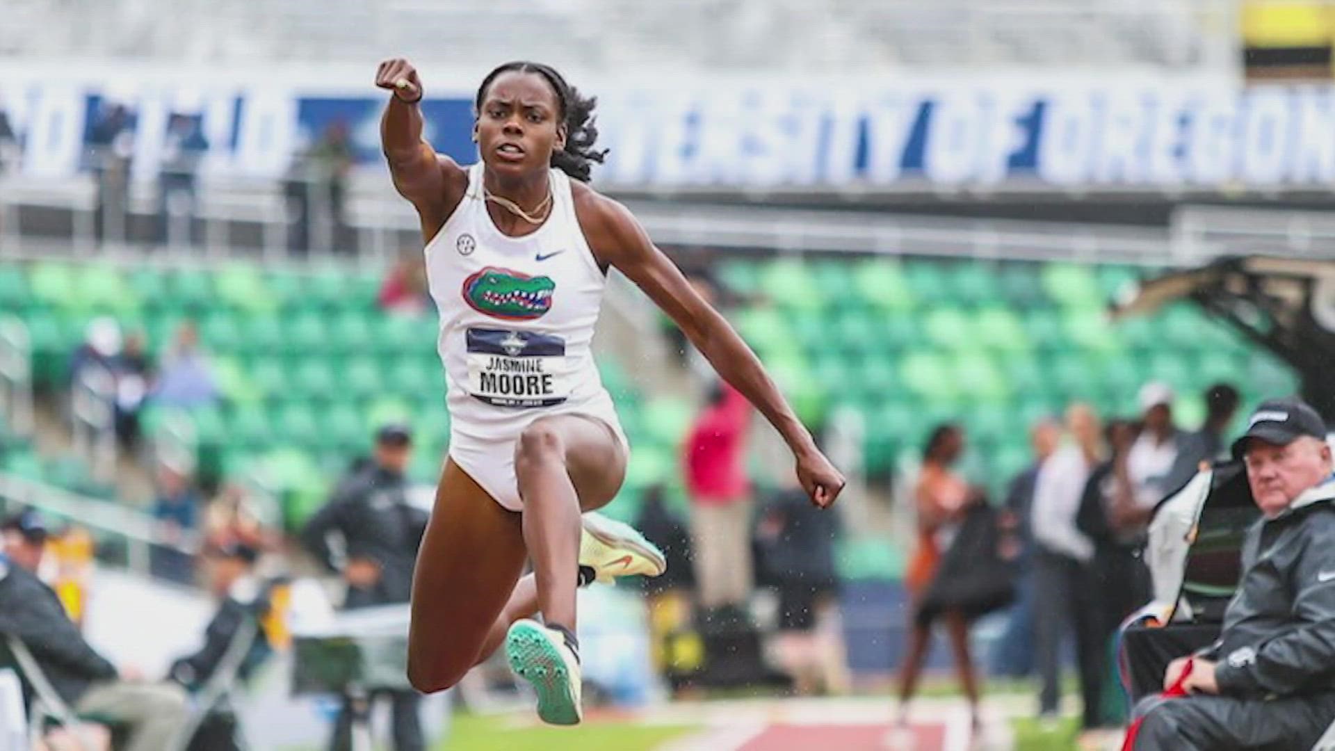 Last weekend, Moore qualified for the World Championship in Oregon in both triple jump and long jump. She's the first American woman to ever do that.