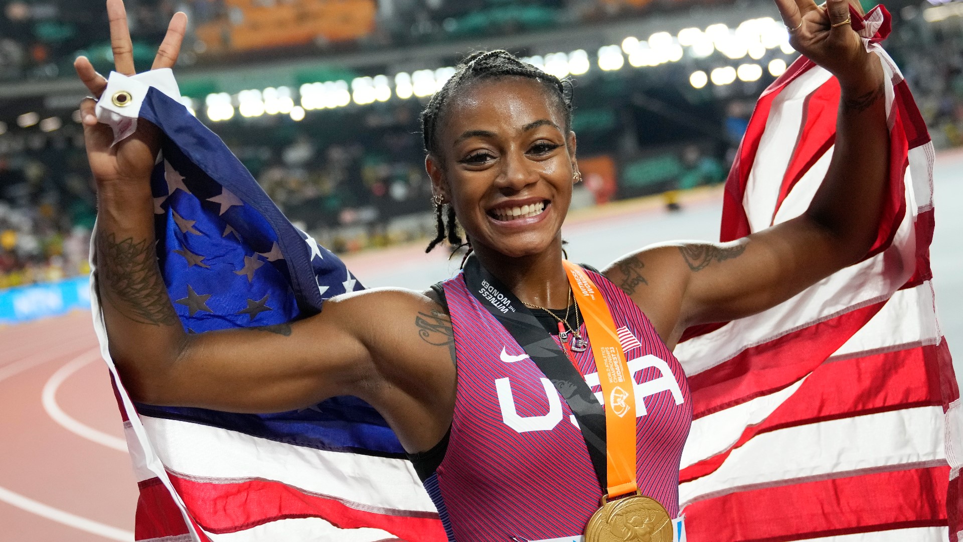 The sprinter who won the 100-meter world championship got her start at Dallas ISD’s Carter High School.