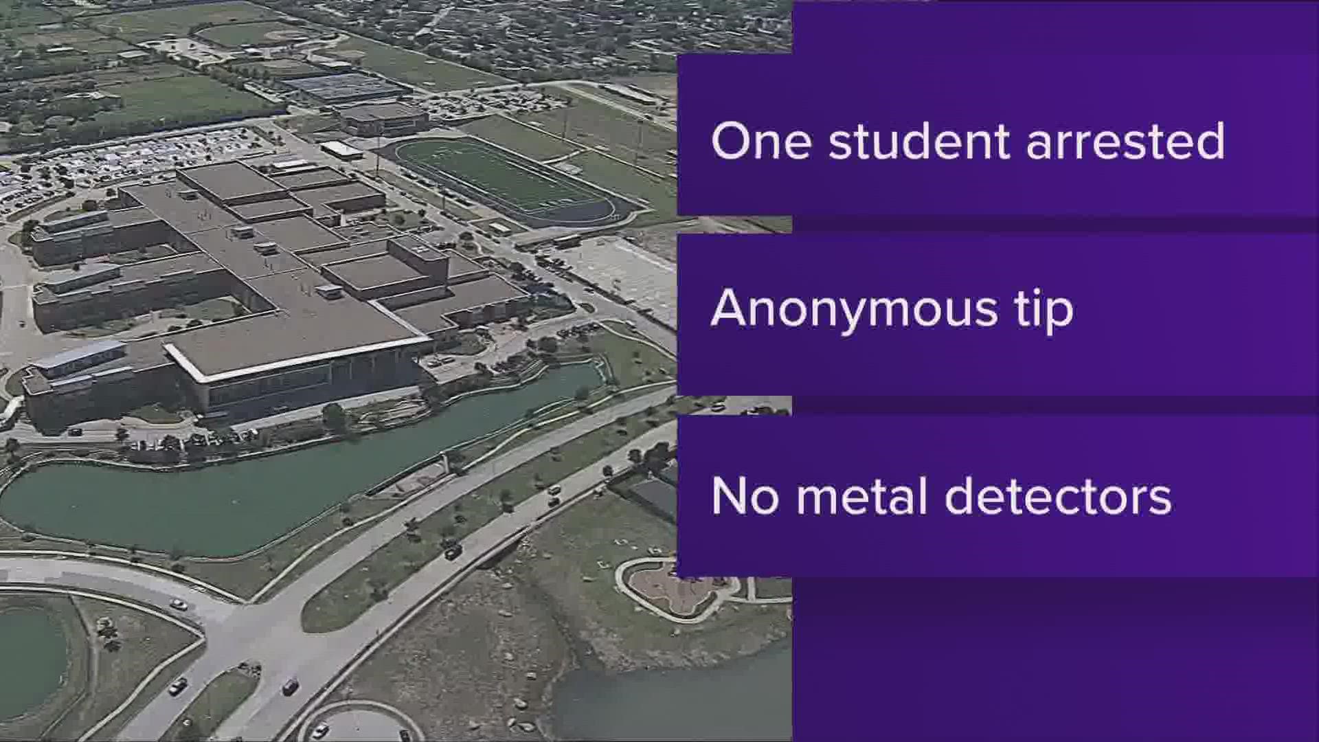 One student was arrested in Keller ISD and police investigated another threat at an Everman ISD school.