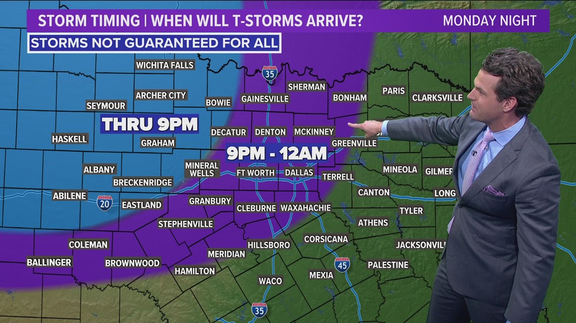 DFW Weather | Thunderstorms possible Monday night in 14 day forecast | wfaa.com