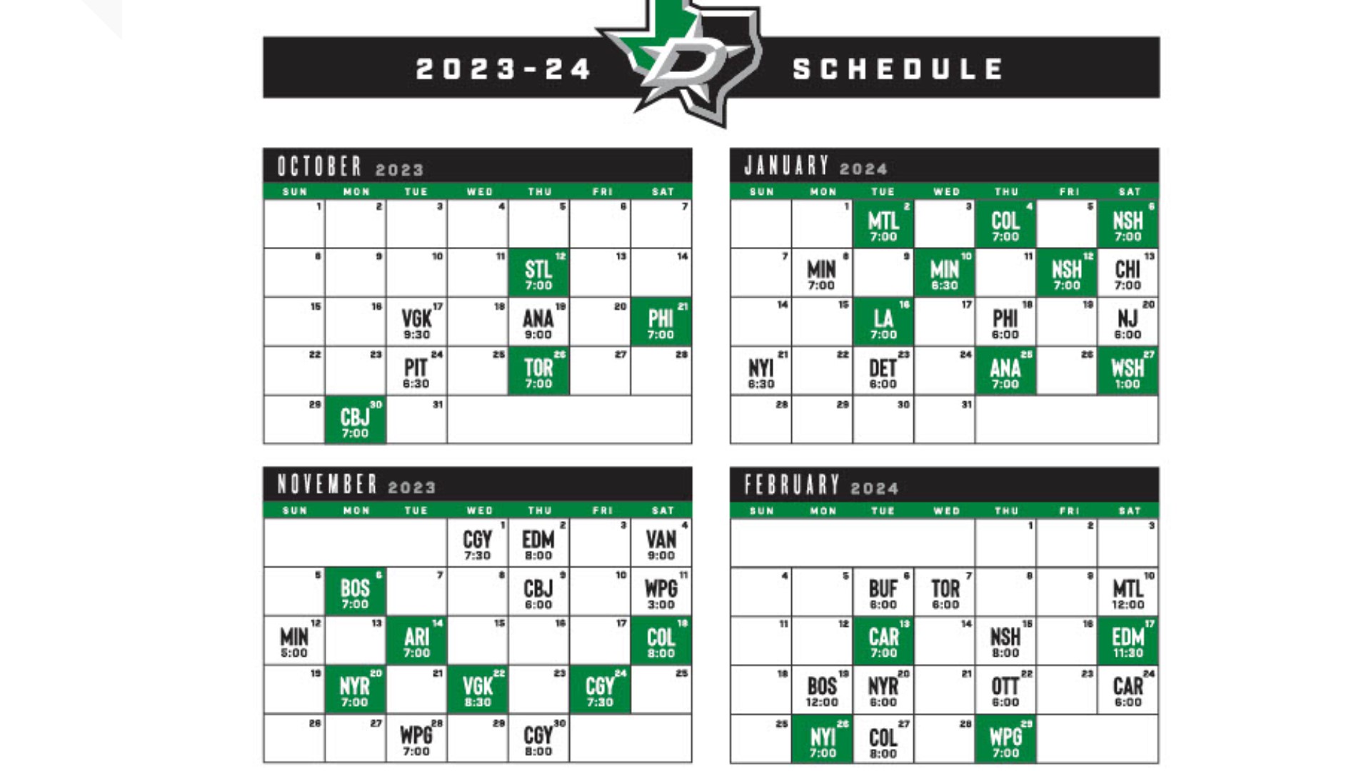 Dallas Stars Schedule Take A Look At The 2023 24 Season Wfaa