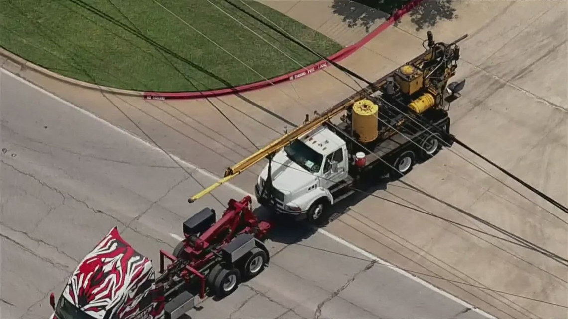 Truck knocked down power lines in Euless in North Texas, leading to ...