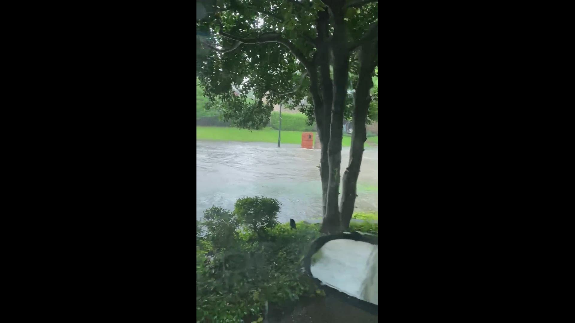 The water rose very quickly on our residential street￼. It was more than our storm drains could handle.￼
Credit: Ron Hearne