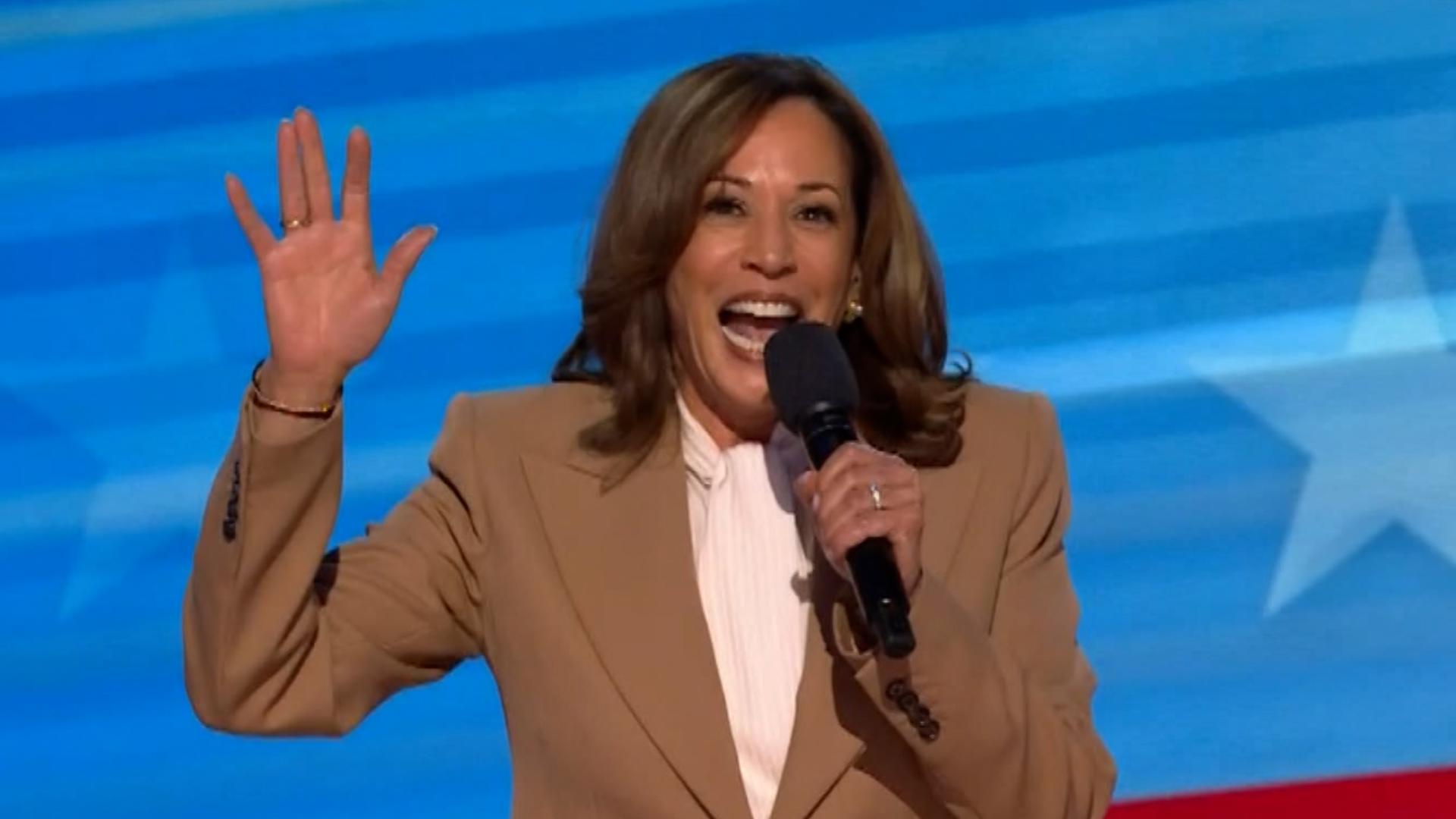 Vice President Kamala Harris delivered a full speech on day one of the 2024 Democratic National Convention in Chicago, Illinois.