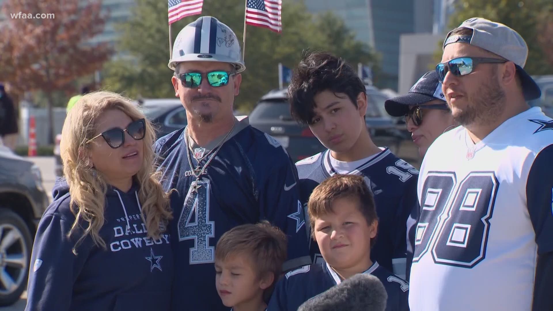 “Even with all the other mess going on in this world, I never gave it a second thought about being here,” Cowboys fan Cy Ditmore said.