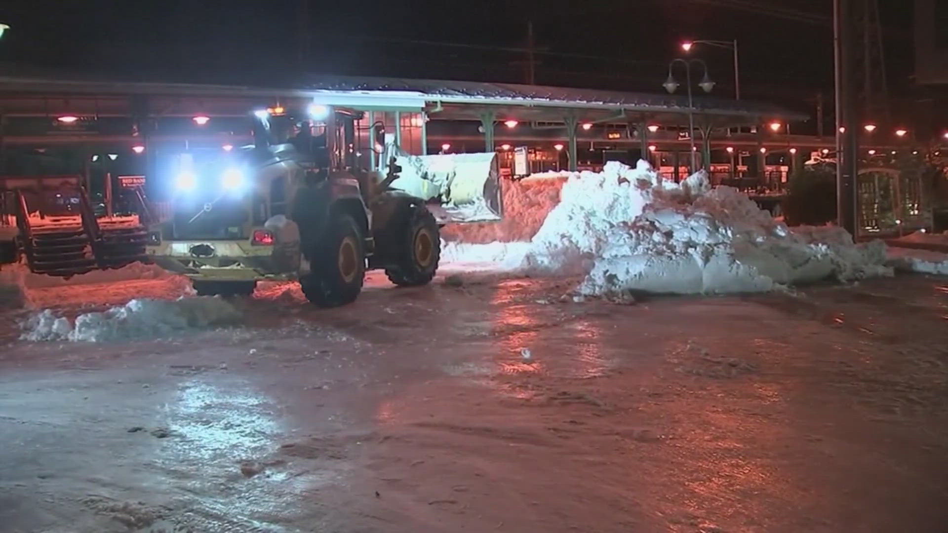 The East Coast was battered with snow during a bomb cyclone storm there ...