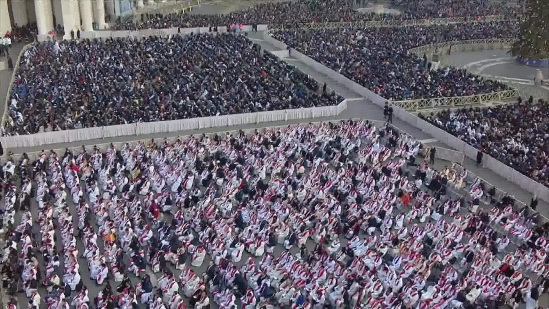 Mourners poured into St. Peter's Square, hoping to pay final respects to the pope who made history by retiring.