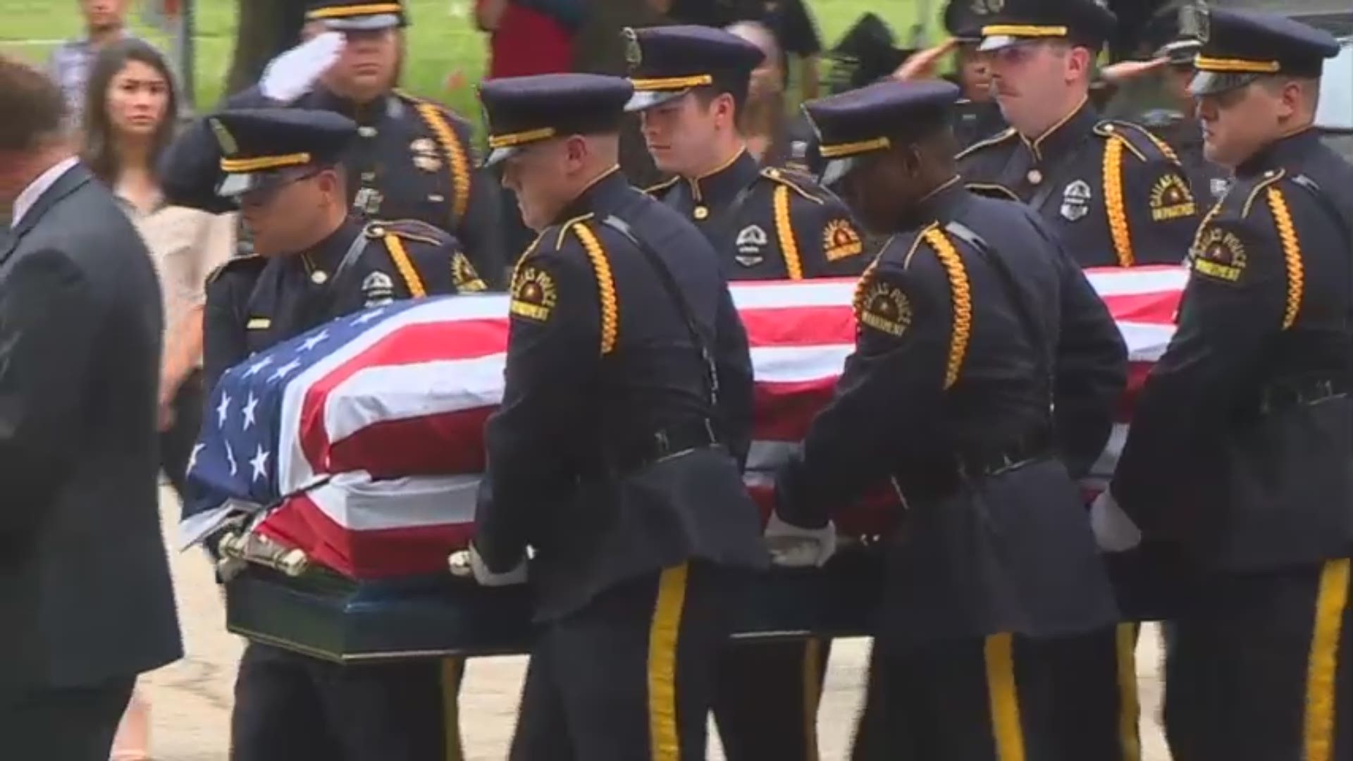 Santander, who was killed in the line of duty last week, was laid to rest Tuesday.