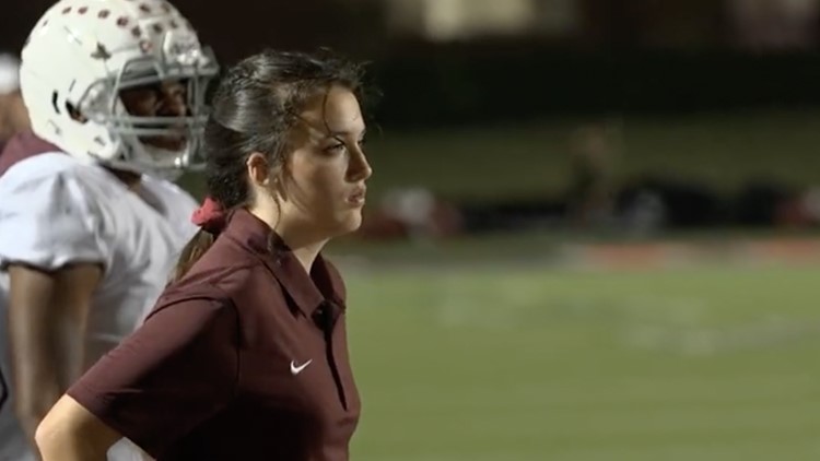'She's trail-blazed the whole thing': Plano teen with dreams of coaching football defies odds, honors father's memory