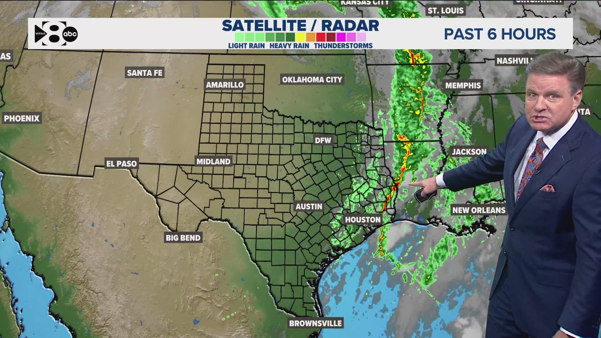 A cold front is moving into North Texas, and cooler temperatures are coming with it! Highs will be in the low 60s.