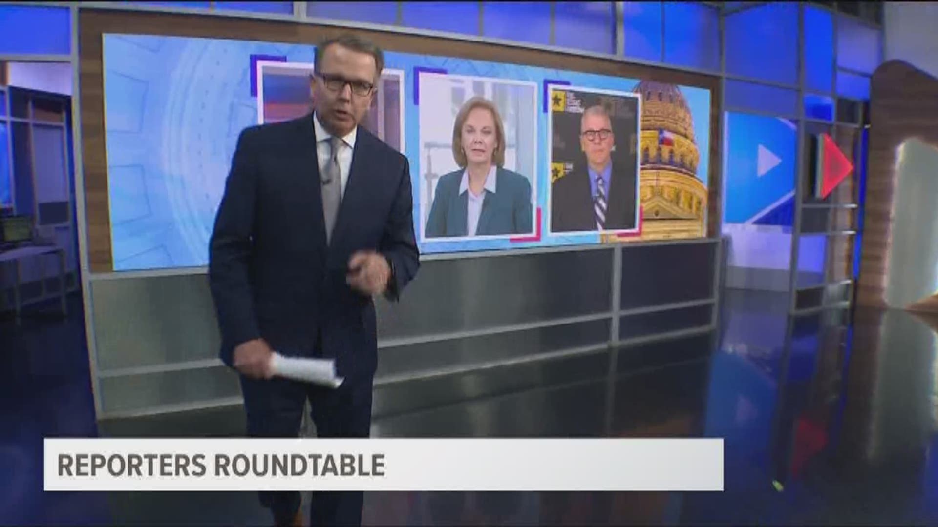 Reporters Roundtable puts the headlines in perspective each week. Host Jason, Shelley and Ross returned along with Berna Dean Steptoe, WFAA's political producer. The three talked about the latest UT/Texas Tribune that shows the Senate race between Ted Cru