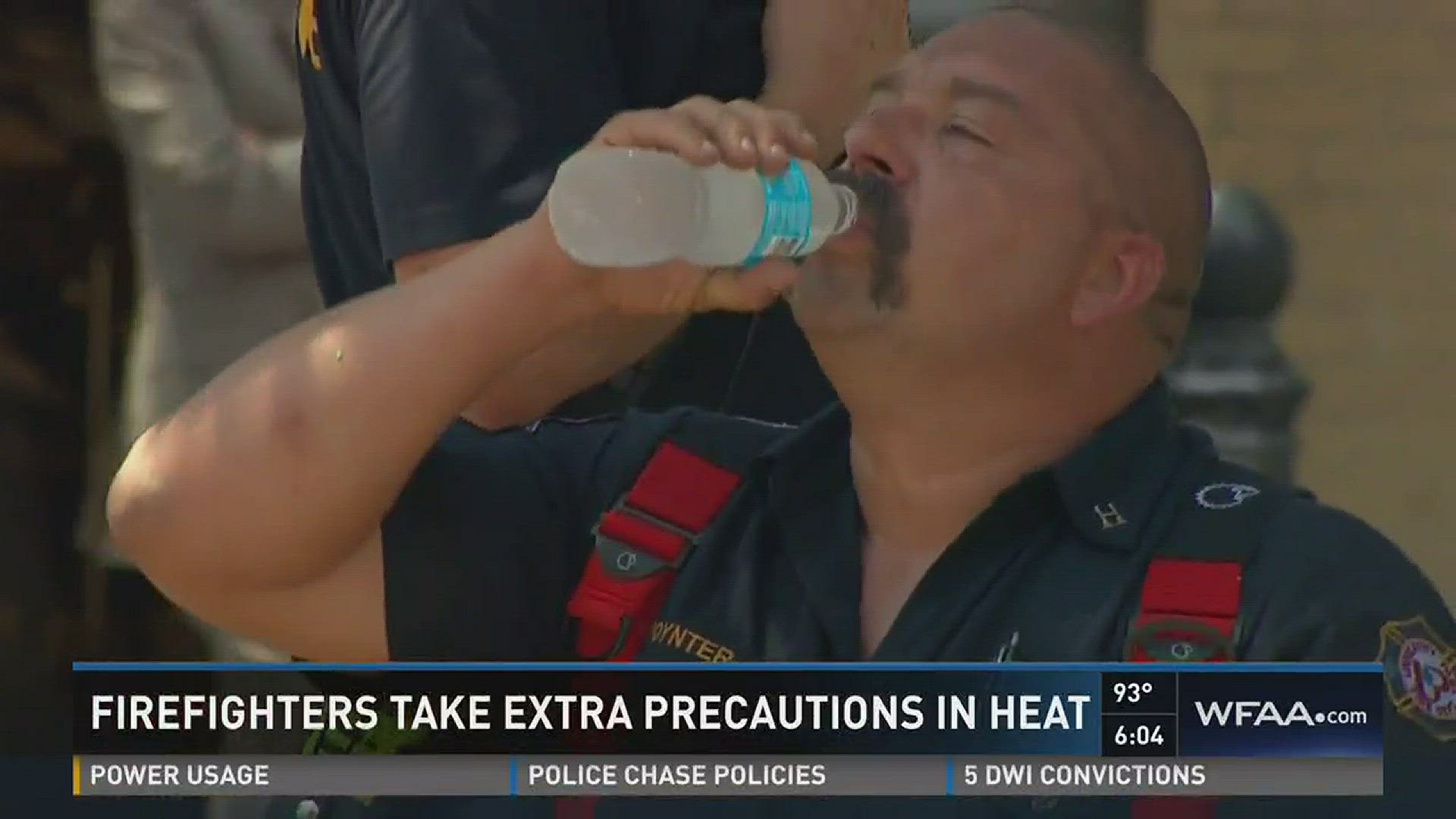 Firefighters take extra precautions in heat