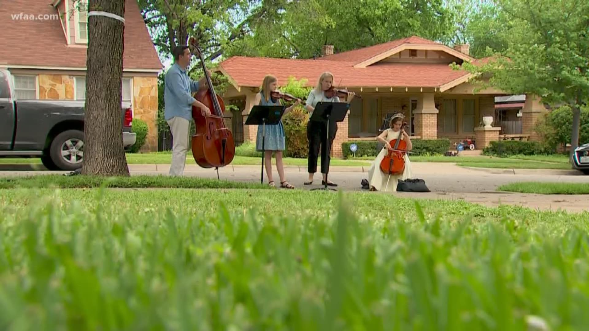 The husband and wife are in the Dallas and Fort Worth symphonies and their children play, too.