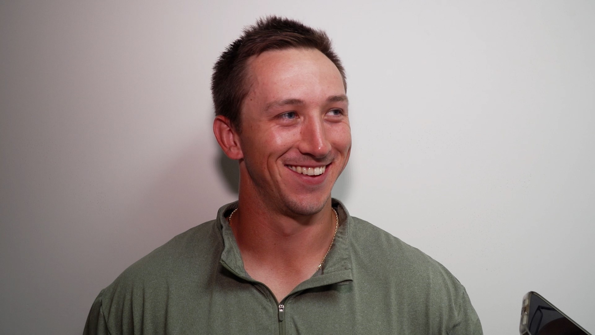 Texas Rangers rookie outfielder Wyatt Langford talked about his red-hot spring training. Courtesy of the Texas Rangers.