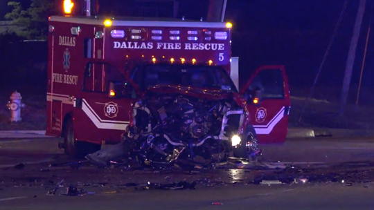 Suspected Drunken Driver Crashes Into Dallas Fire-Rescue Ambulance ...