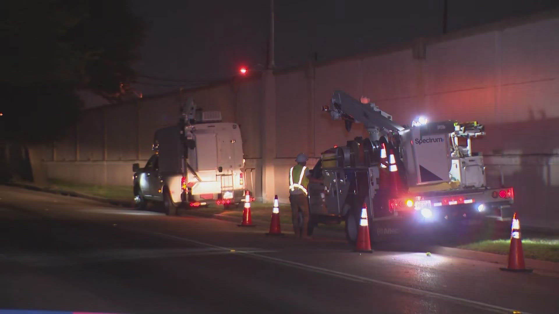 A downed utility pole appeared to be the reason for the shutdown.