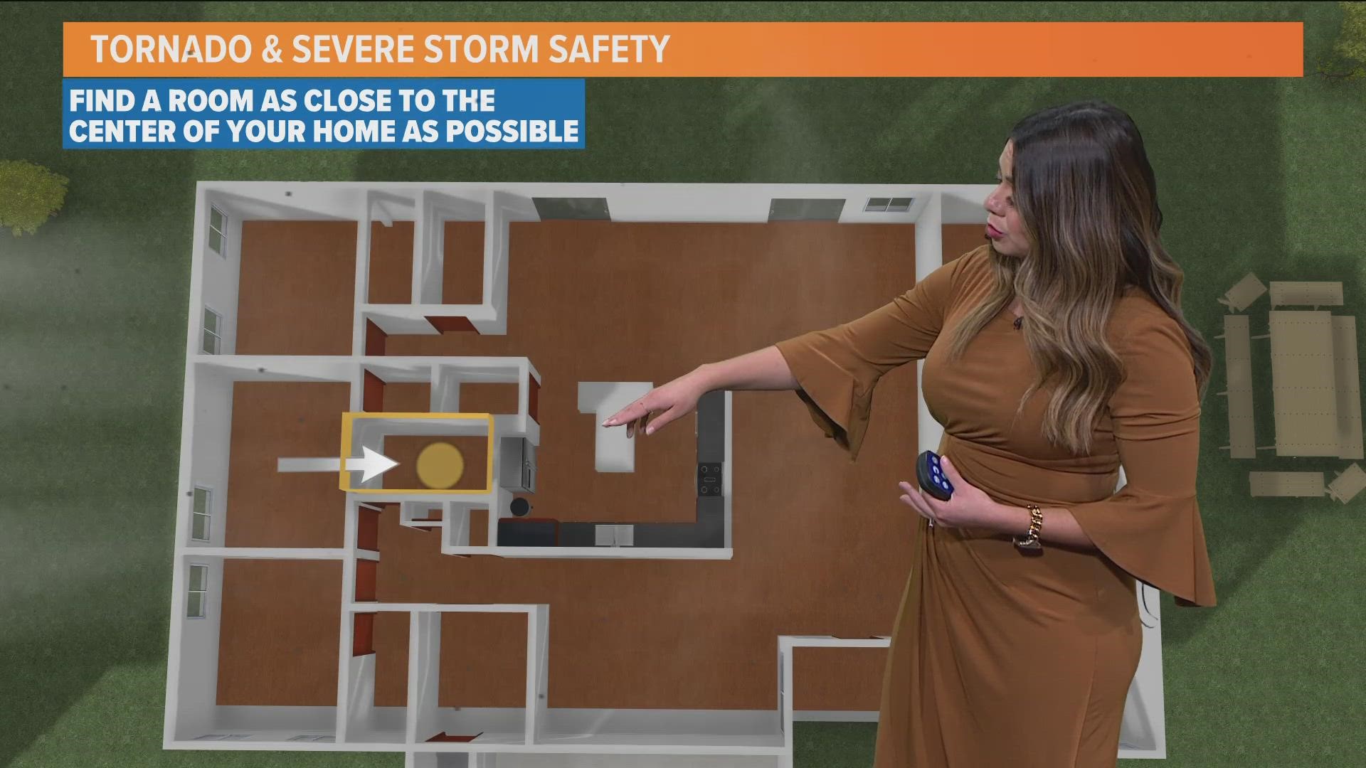 WFAA meteorologist Mariel Ruiz has advice for what to do before and during severe weather in North Texas.