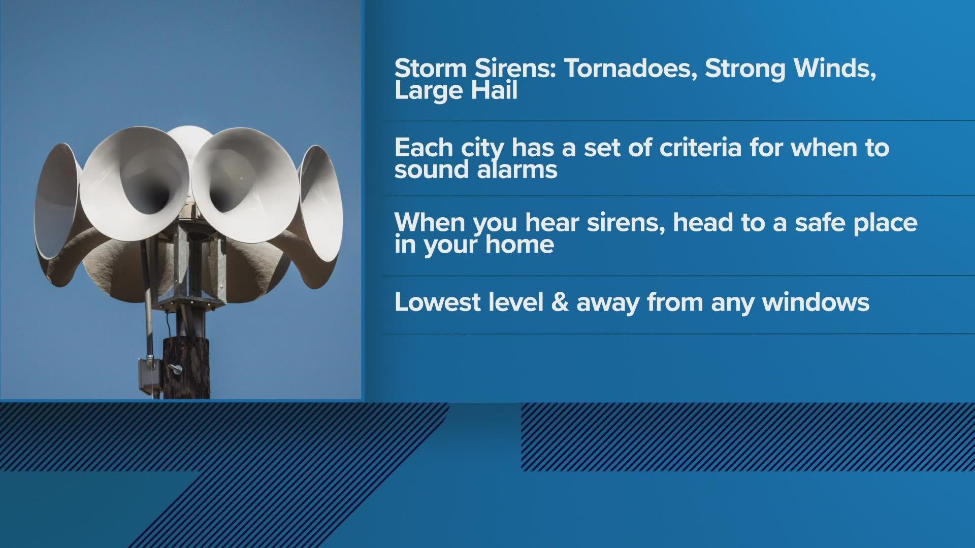 You might hear storm sirens going off in your North Texas neighborhood. It's important to know, it doesn't necessarily signify a tornado.