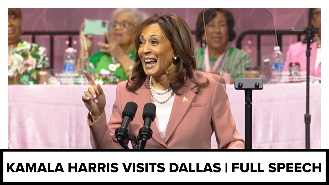 VP Kamala Harris speaks at Alpha Kappa Alpha Convention in Dallas (FULL