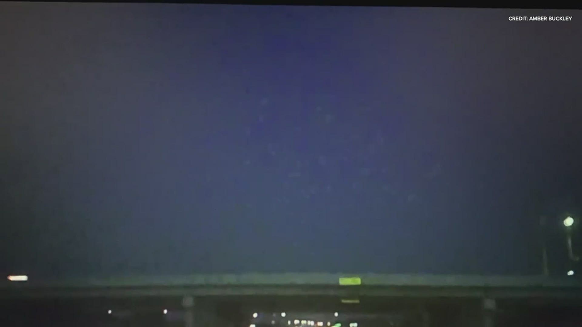 Viewers shared these two videos of the meteor with WFAA.