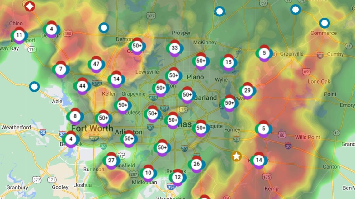 North Texas Power Outages: Latest Oncor Map After Storms | Wfaa.com