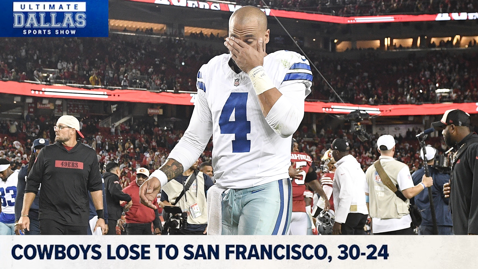 Once again, the Dallas Cowboys can't get over the hump on the road against the 49ers in a 30-24 loss. The Ultimate Dallas Sports Show breaks down what went wrong.