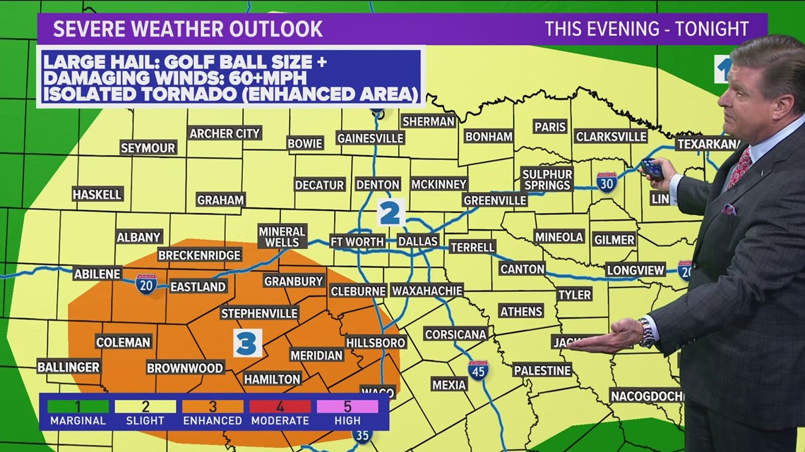 DFW weather: Severe storm chances Monday night and Tuesday | wfaa.com