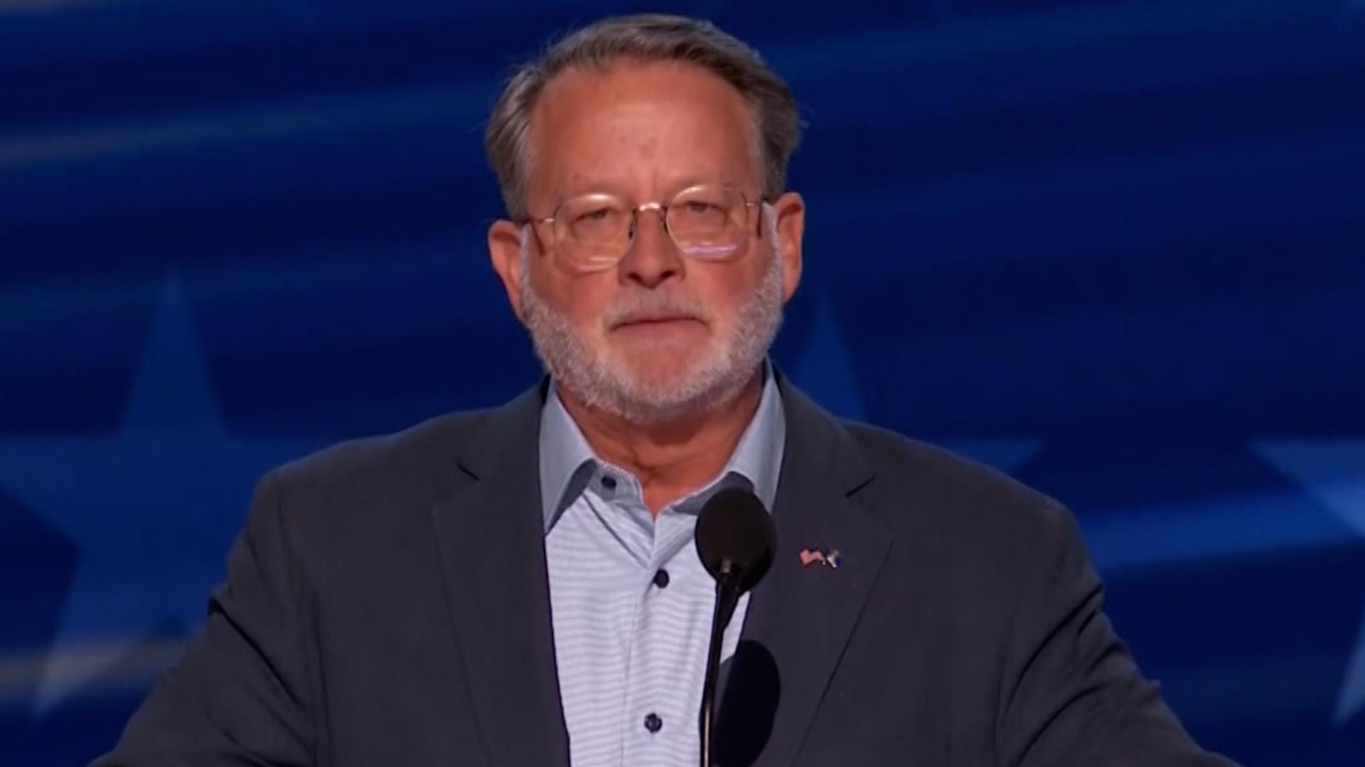 Sen. Gary Peters delivered a full speech on day two of the 2024 Democratic National Convention in Chicago, Illinois.