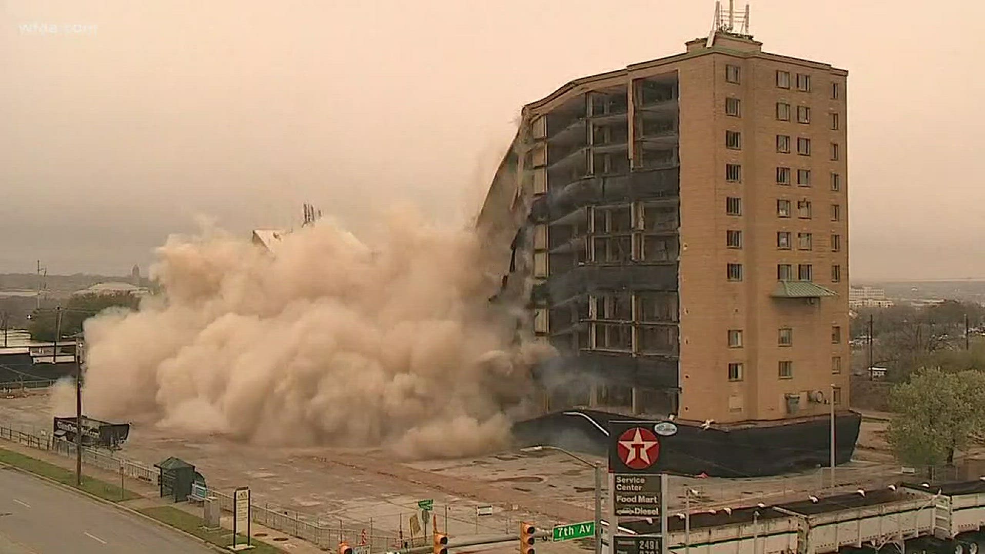 The 12-story Westchester Plaza building in Fort Worth is nothing more than a big pile of rubble. The building was imploded Sunday morning at 8 a.m. The building first opened in the 1950s as luxury apartments. Over the past 20 years, the Westchester buildi